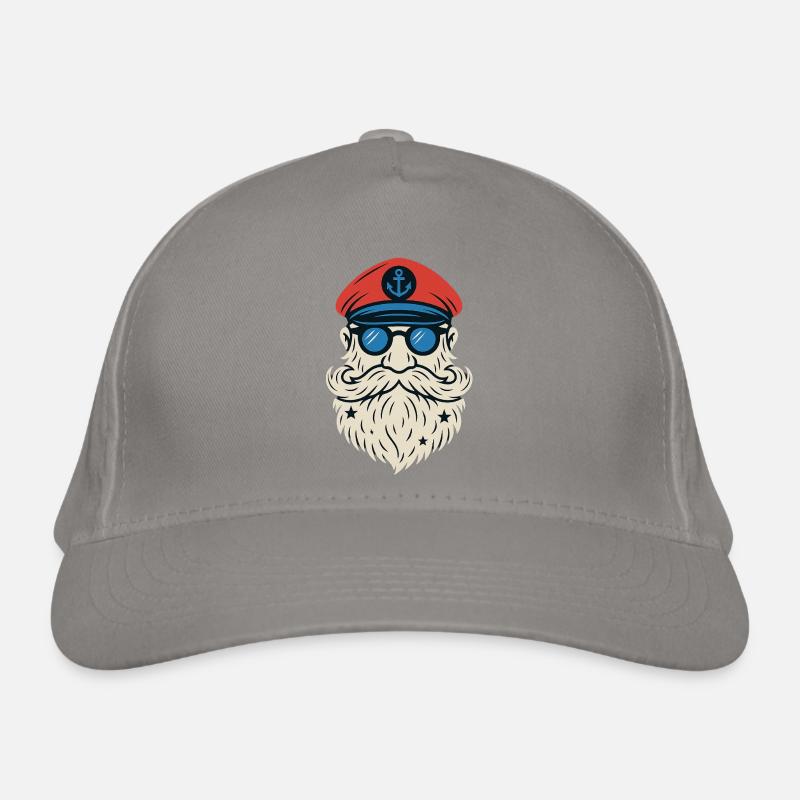Hipster rocker beard motorcycle skull gift Organic Baseball Cap