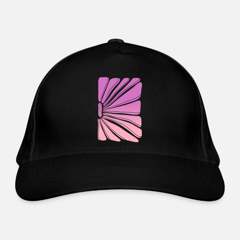 Flower in pink purple gradient Organic Baseball Cap