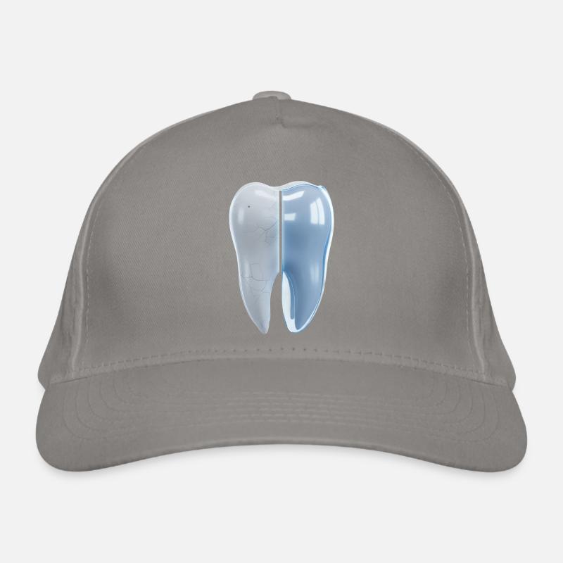 healthy-broken-tooth-before-after-3d Organic Baseball Cap