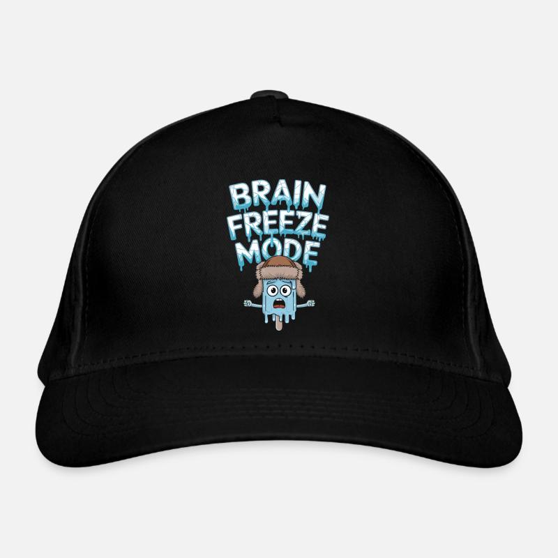  Brain Freeze Mode Lustiger Eis Cartoon Spruch Bio-Baseballkappe