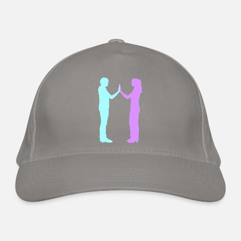 People Group Silhouette Friends Team Together Organic Baseball Cap