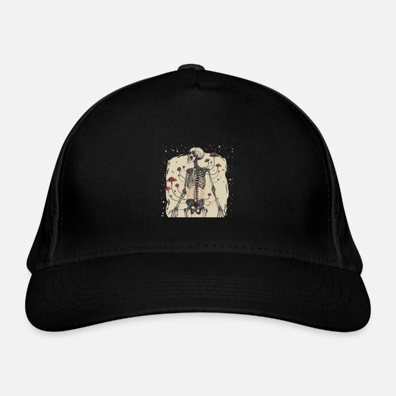 Horreur morbide Champignon Squelette Casquette classique bio