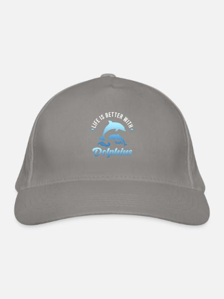 Delfin - Casquette classique bio - gris clair - Devant