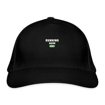 Funny Running Runner Gift - Organic Baseball Cap - black - Front