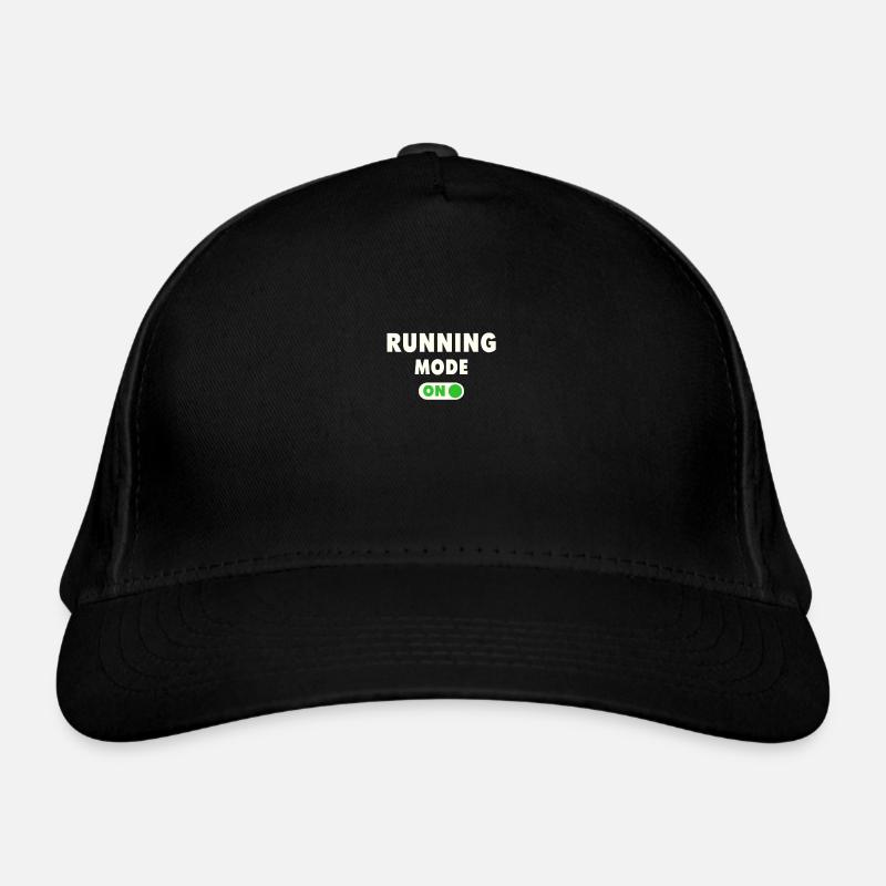 Funny Running Runner Gift - Organic Baseball Cap - black