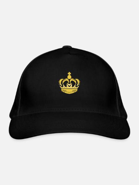 Couronne - Casquette classique bio - noir - Devant