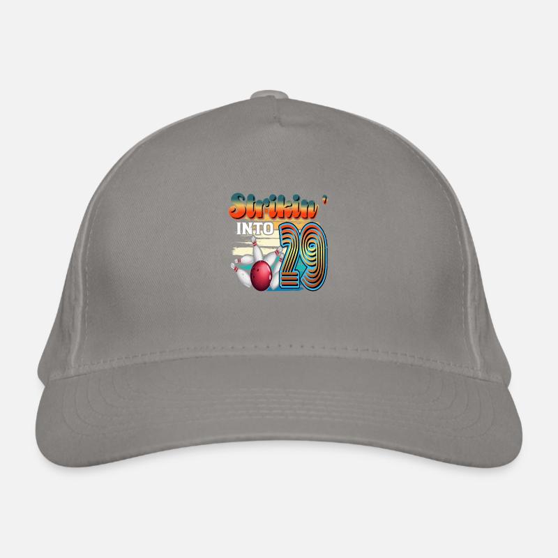 Strikin' Into 29 Bowling Bowler 29e anniversaire Casquette classique bio