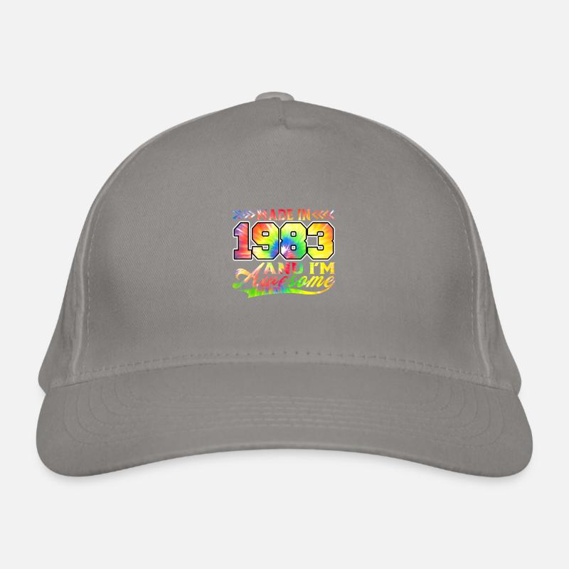 Made In 1983 Und Ich Bin Awesome Tie Dye Bunte Bio-Baseballkappe