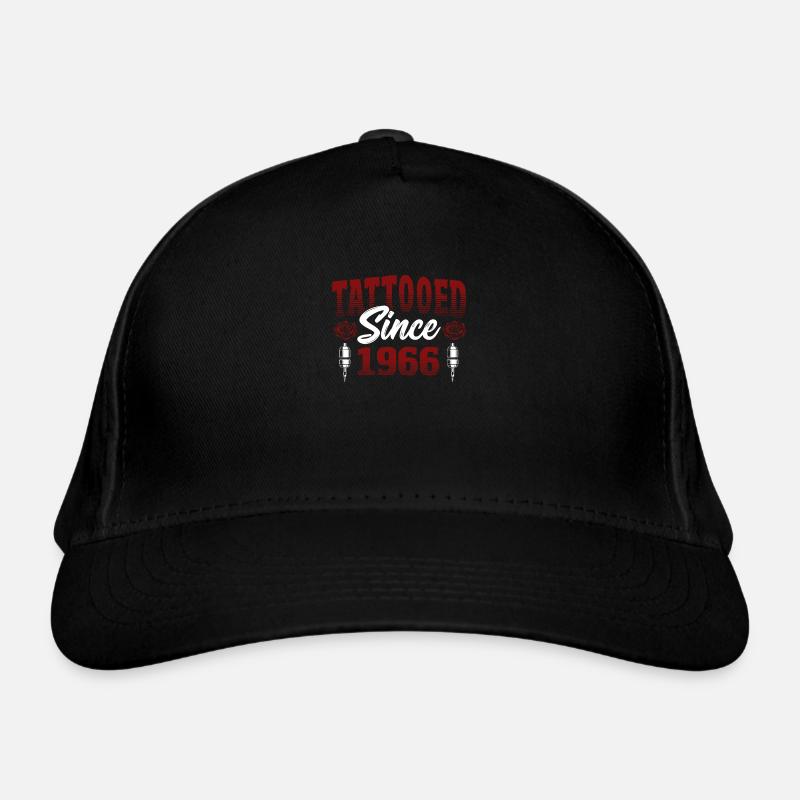 Tatoué depuis 1966 Thème Rose Rouge Casquette classique bio