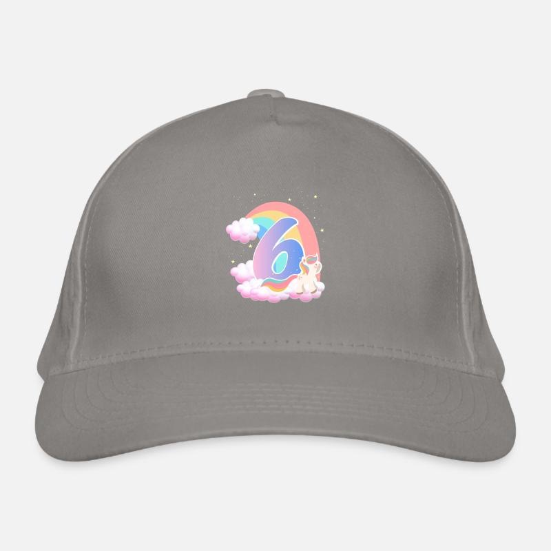 6 Einhorn Regenbogen Wolken Kleines Pony 6. Bio-Baseballkappe