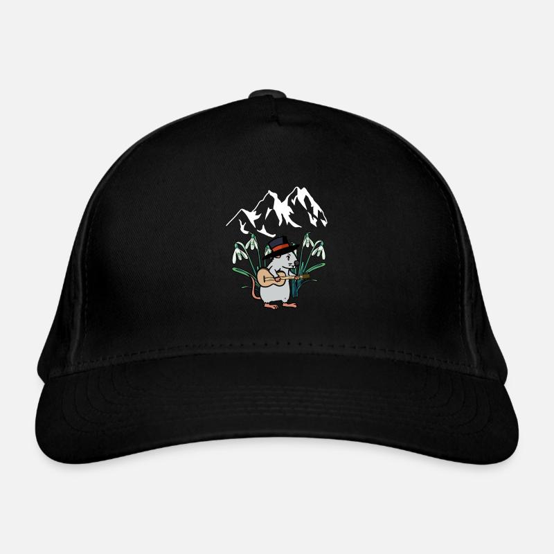 Alpen Tirol Folk Music Mouse Guitar Austria Organic Baseball Cap