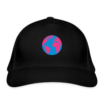 Planet Erde - Bio-Baseballkappe - Schwarz - Vorne