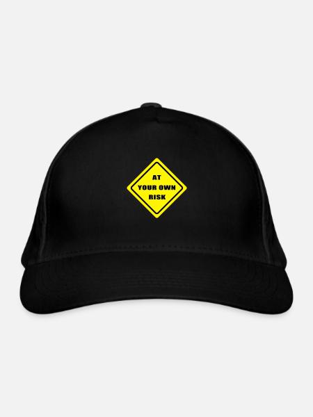 At your won risk - Bio-Baseballkappe - Schwarz - Vorne