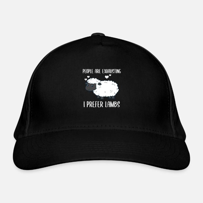 People Are Exhausting I Prefer Lambs Sheep Bio-Baseballkappe
