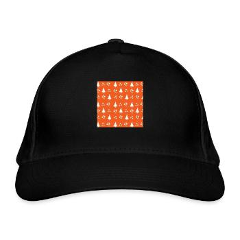 Christmas Winter Holidays Xmas Tree And Snow - Organic Baseball Cap - black - Front