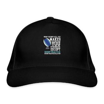 Rugby Rugby Player - Organic Baseball Cap - black - Front
