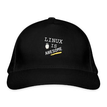 Linux est génial - - Casquette classique bio - noir - Devant
