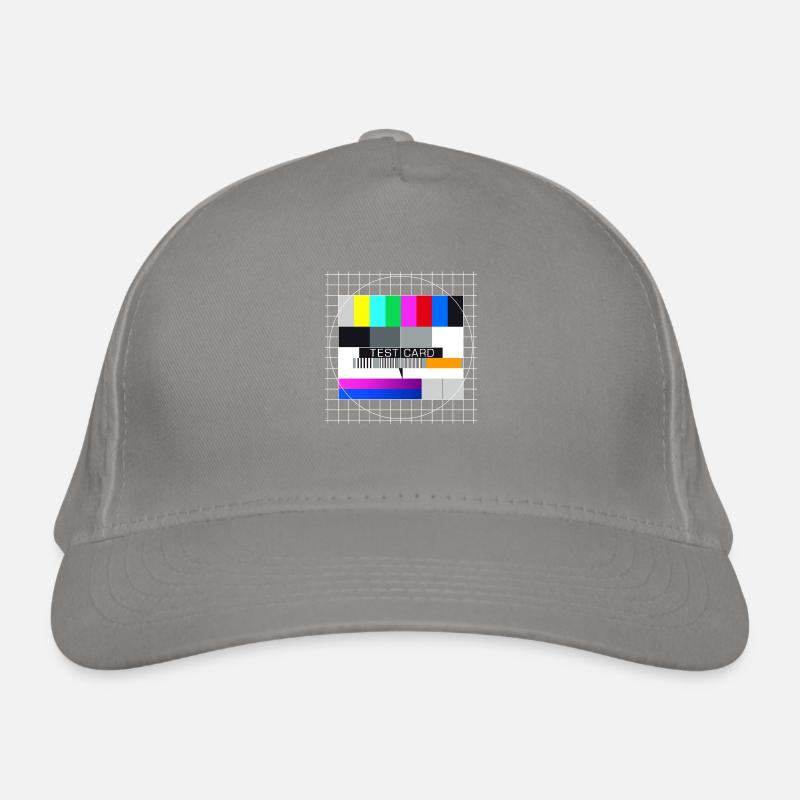 Testbild Fernsehen Bildschirm nostalgisch Display Bio-Baseballkappe