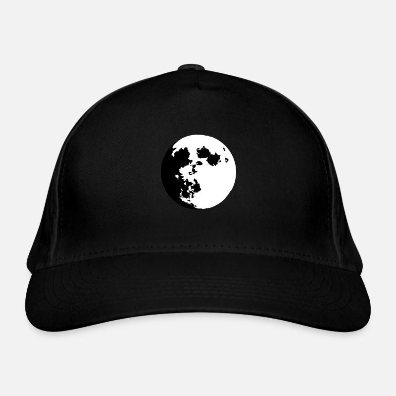 Lune (couleur personnalisable) - Casquette classique bio - noir