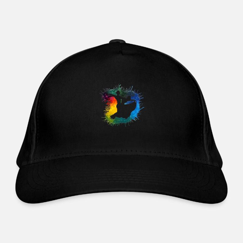 Standard Regenbogen Tanzpaar Aquarell Farbverlauf Bio-Baseballkappe