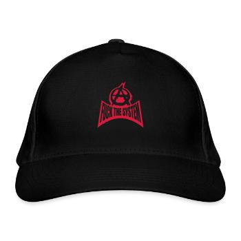 Les rebelles baisent le système - Casquette classique bio - noir - Devant