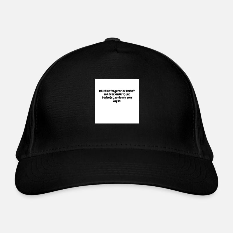 Fleischesser - Bio-Baseballkappe - Schwarz
