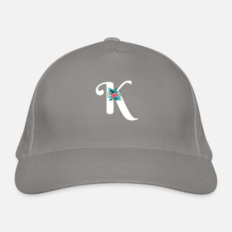 lettre K fleuris Casquette classique bio