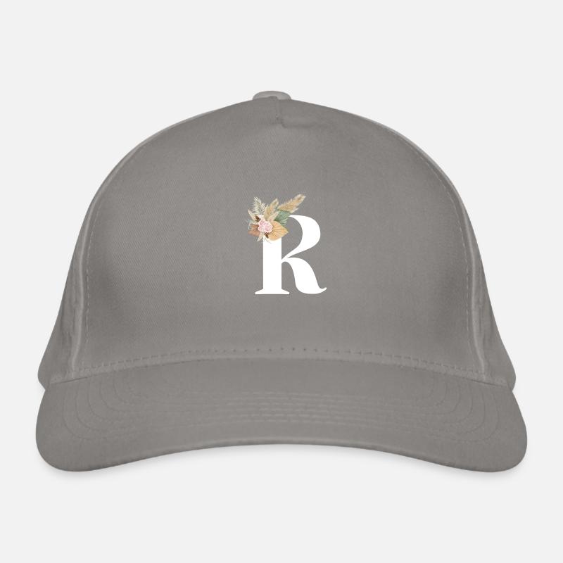 lettre R fleuris Casquette classique bio