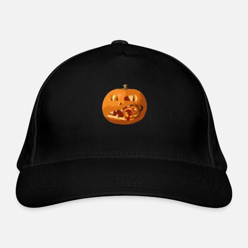 Kannibalenkürbis Bio-Baseballkappe