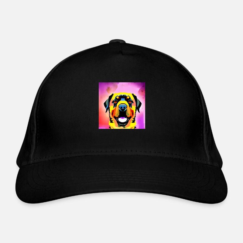 Rainbow Happy Dog Organic Baseball Cap