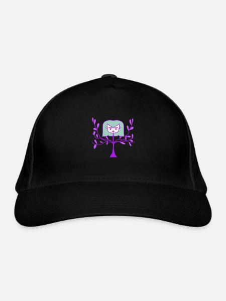 Dessin animé mignon - Casquette classique bio - noir - Devant