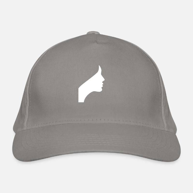Woman in White Organic Baseball Cap