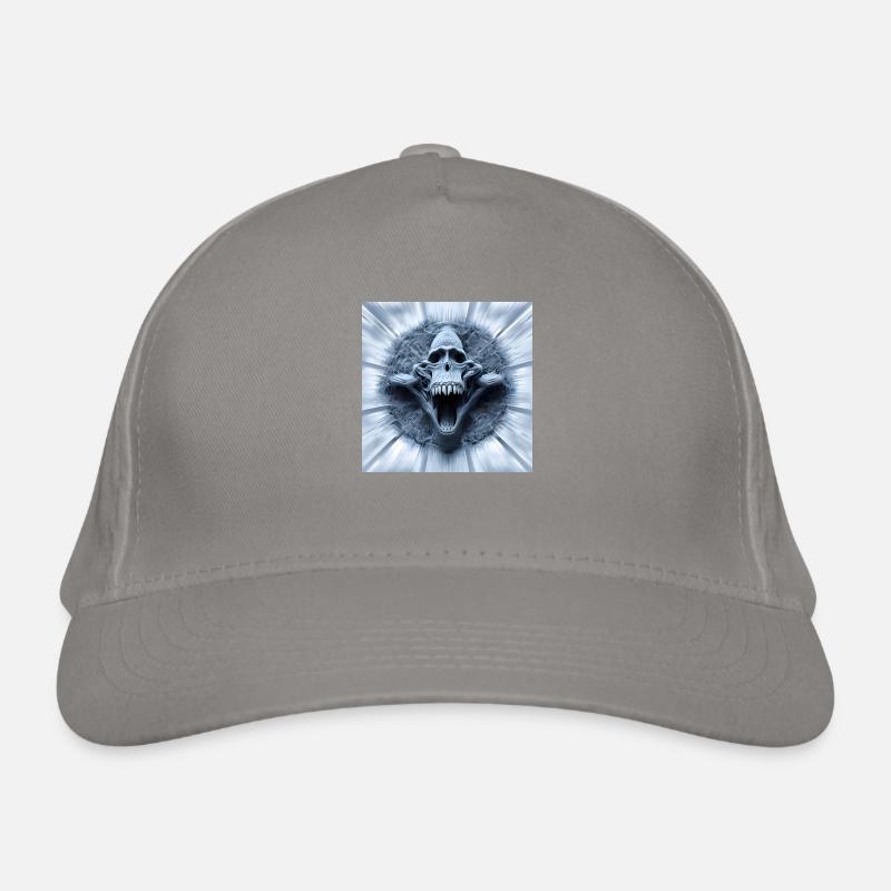 Affenschädel, Crâne de singe, Schädel, Art numérique Casquette classique bio