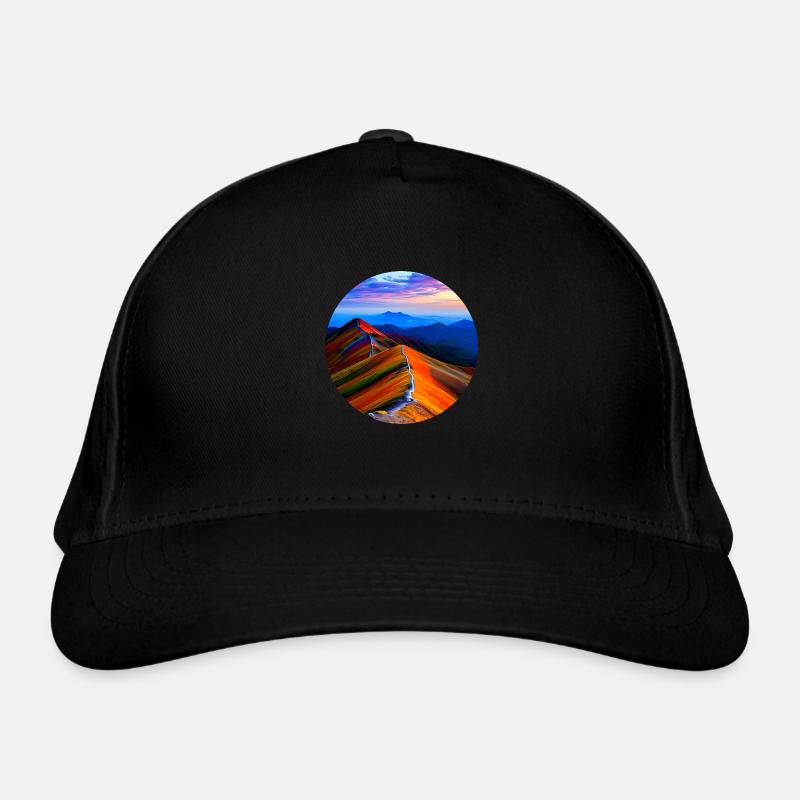Colourful mountains Organic Baseball Cap
