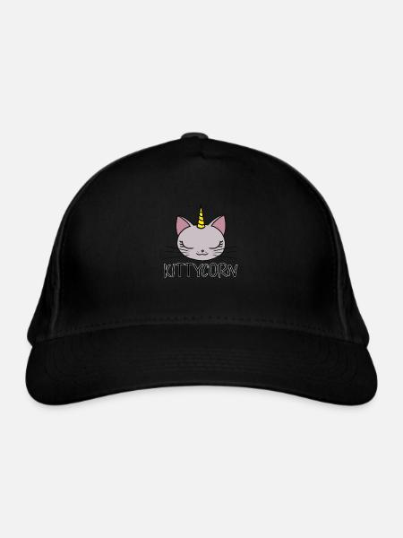 Kittycorn - chat mignon - Casquette classique bio - noir - Devant