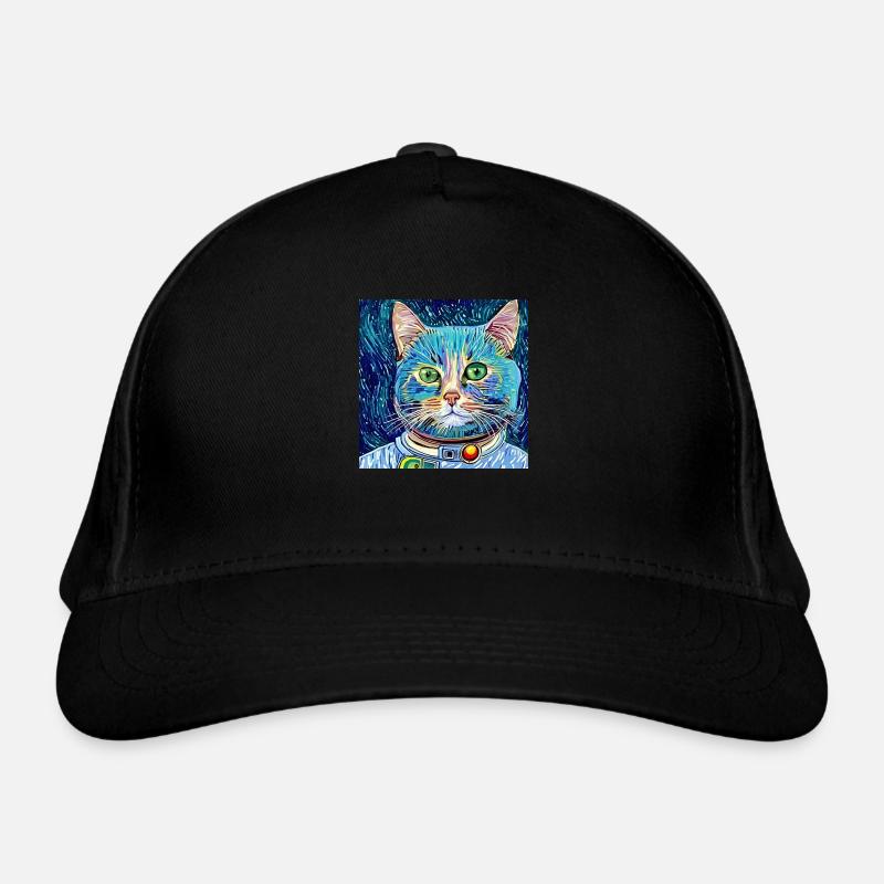 Chat astronaute van gogh Casquette classique bio