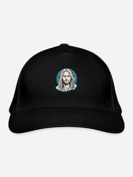 Jésus-Christ #06 - Casquette classique bio - noir - Devant
