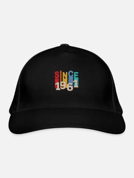 Since 1961 retro - Casquette classique bio - noir - Devant