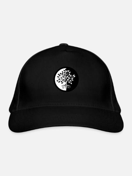 ARBRE DE VIE - Casquette classique bio - noir - Devant
