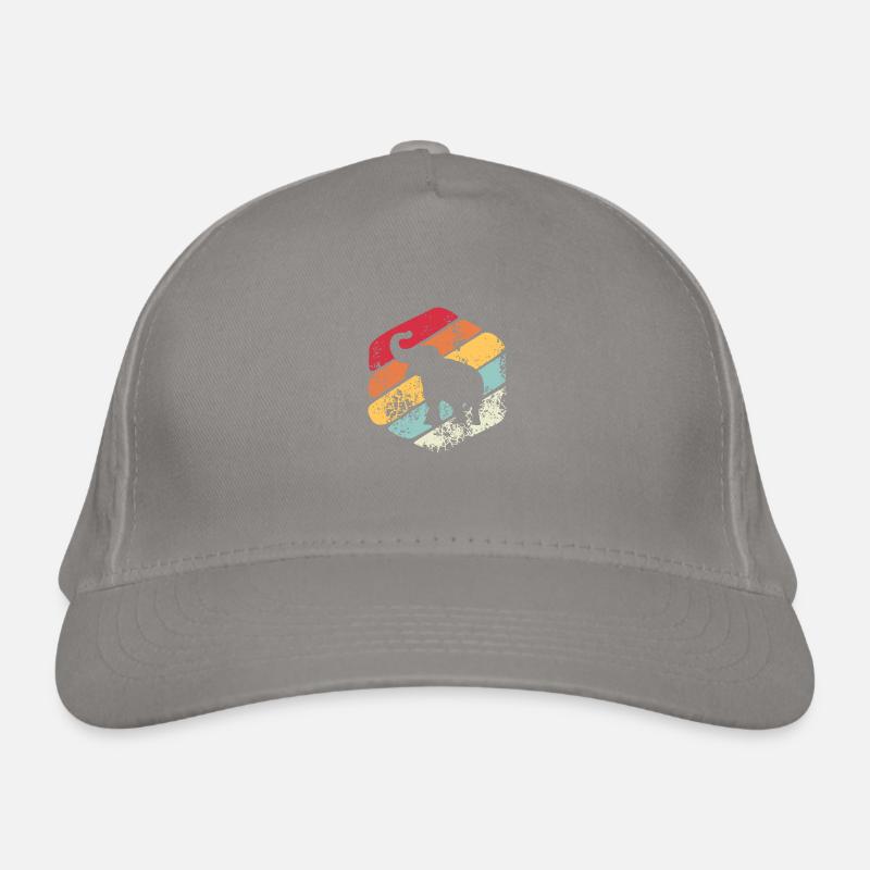 Vintage Geschenk Elefant Bio-Baseballkappe