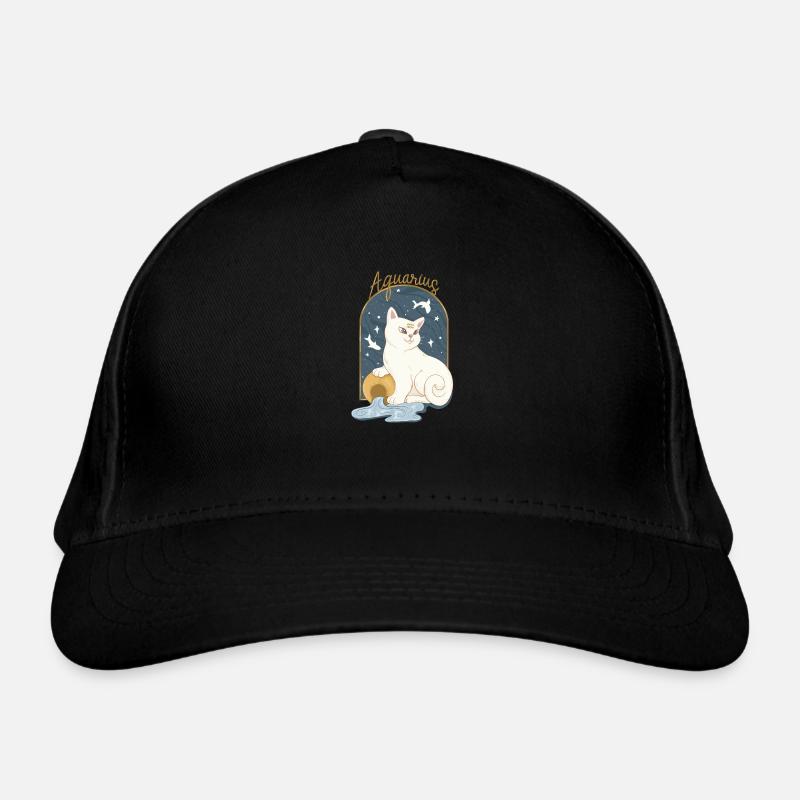 Aquarius Zodiac Sign Cat Bio-Baseballkappe
