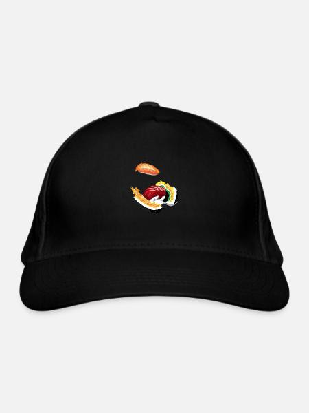 Sushi - Casquette classique bio - noir - Devant
