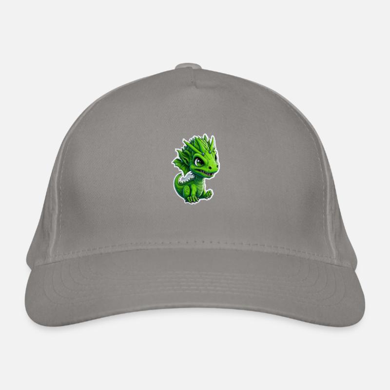 Bébé dragon, mignon, heureux, souriant Casquette classique bio