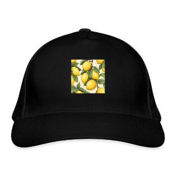Lemon Fruit - Organic Baseball Cap - black - Front