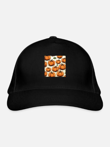 Pumpkins Halloween - Organic Baseball Cap - black - Front