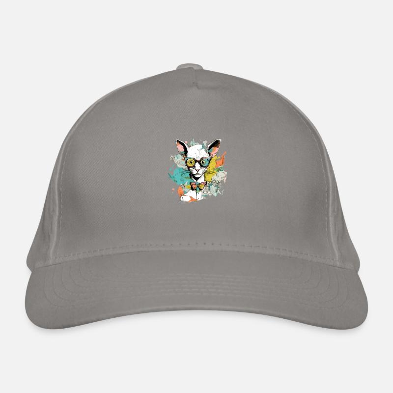 Ikolo the bespectacled cat Organic Baseball Cap