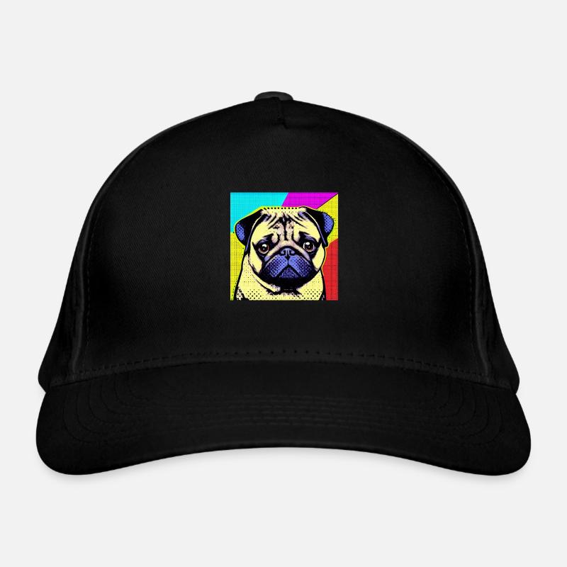 Mops Pop Art Bio-Baseballkappe