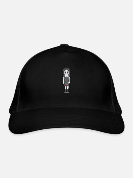 fille horreur 4 - Casquette classique bio - noir - Devant