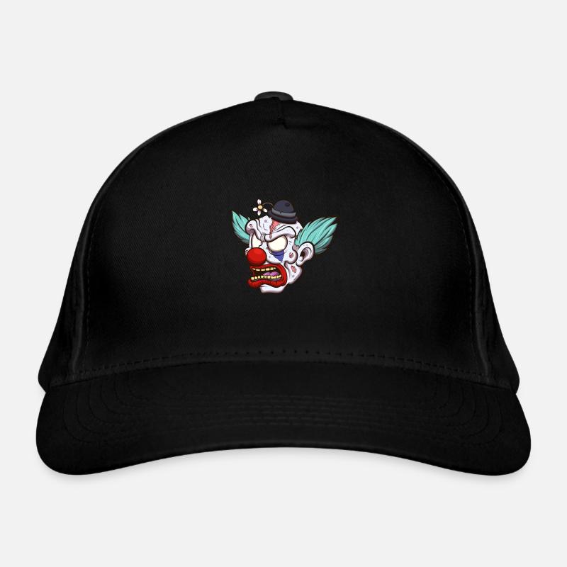 Zombie Clown Head Organic Baseball Cap