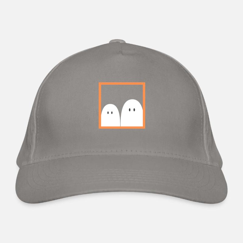 Ghost in a red frame Organic Baseball Cap